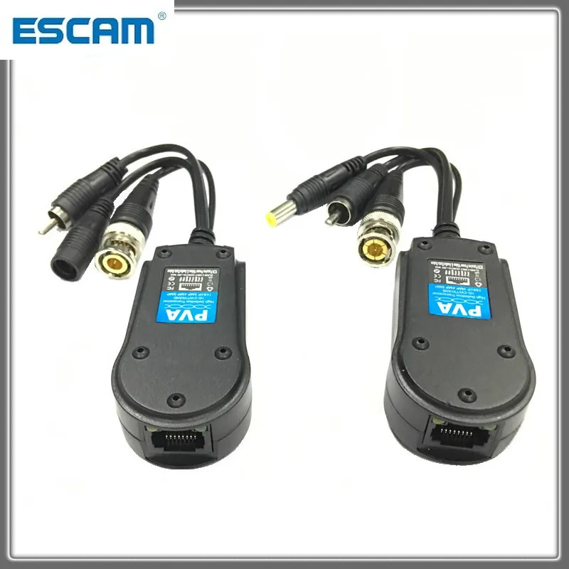 ESCAM 230PVA 200 м Диапазон для HD CVI/AHD/TVI витой BNC CCTV пассивные трансиверы Cat5 CCTV UTP Видео балун IPC для 2MP 3MP 4MP