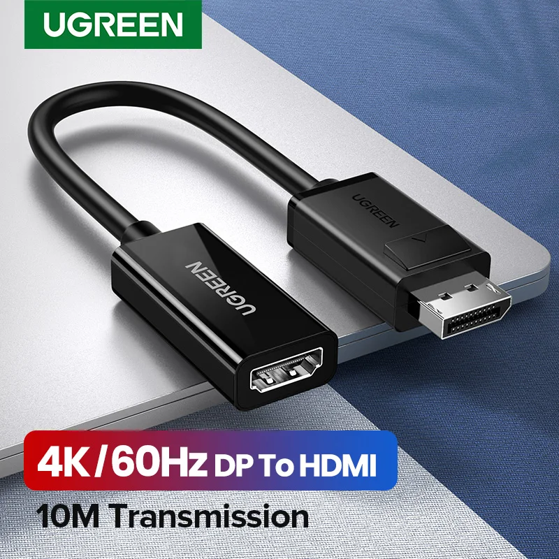 UGREEN 4K Displayport DP do HDMI Adapter 1080P Port wyświetlacza kabel konwertera dla PC projektor do laptopa Displayport do HDMI Adapter