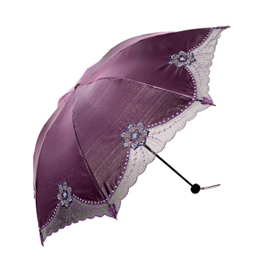 Retro Classic Lace Girl Women Umbrella Strong Windproof Travel Portable Big Female Paraguas Outdoor Sun Parasol Waterproof