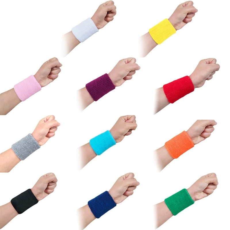 1pcs cotton basketball sport sweatband wristband running badminton Volleyball Gym Wrist Brace Support sweat band Towel 8*10cm