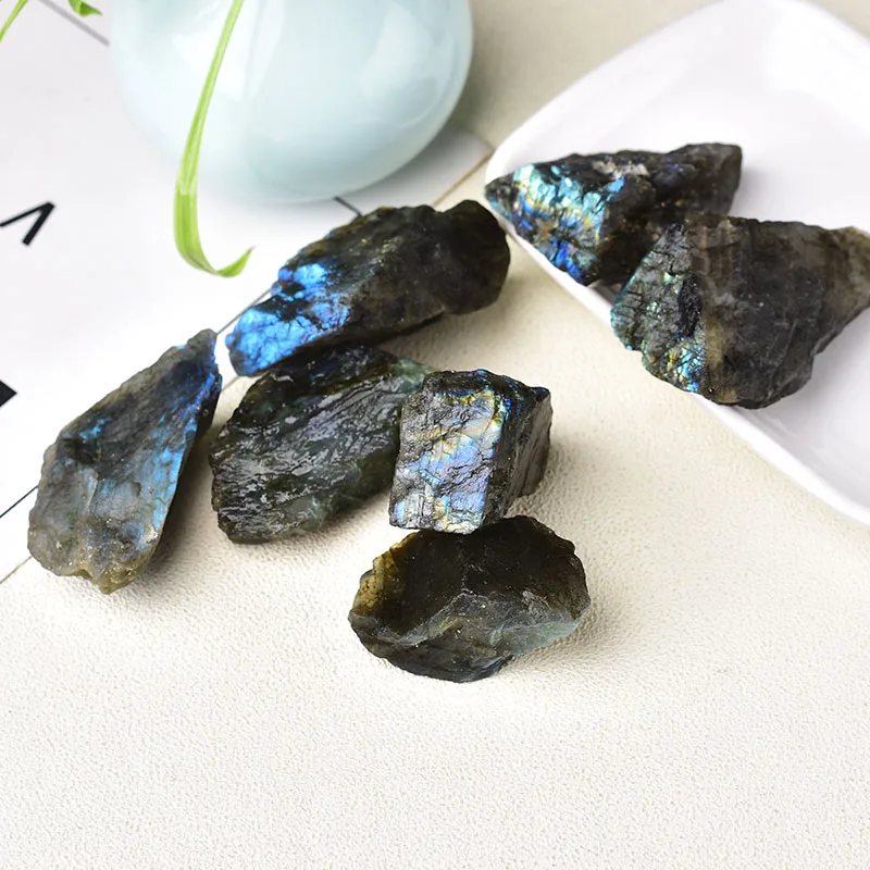 50-100g Natural Crystal Blue Raw Stone Color Labradorite Natural Stone Mineral Specimen Healing Stone Home Decor Collect Gifts