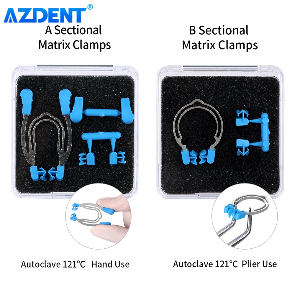 XDental Sectional Contoured Matrix Clip Matrices AZDENT Clamps Wedges with Replacement Parts Dentist Plier Dentistry Tools