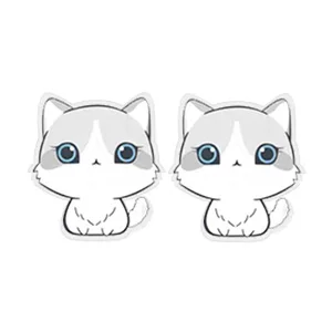 New Arrival Cute Cats Stainless Steel Resin Earrings Sweet Summer Accessories Acrylic Stud Earrings Epoxy