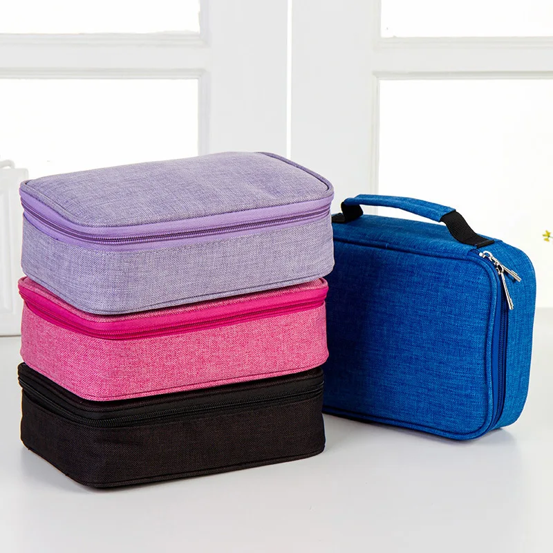 Estuche de lápices de lona para niñas y niños, estuche grande de 72 agujeros para volver a la escuela, estuche para bolígrafos, bolsa de cartucho