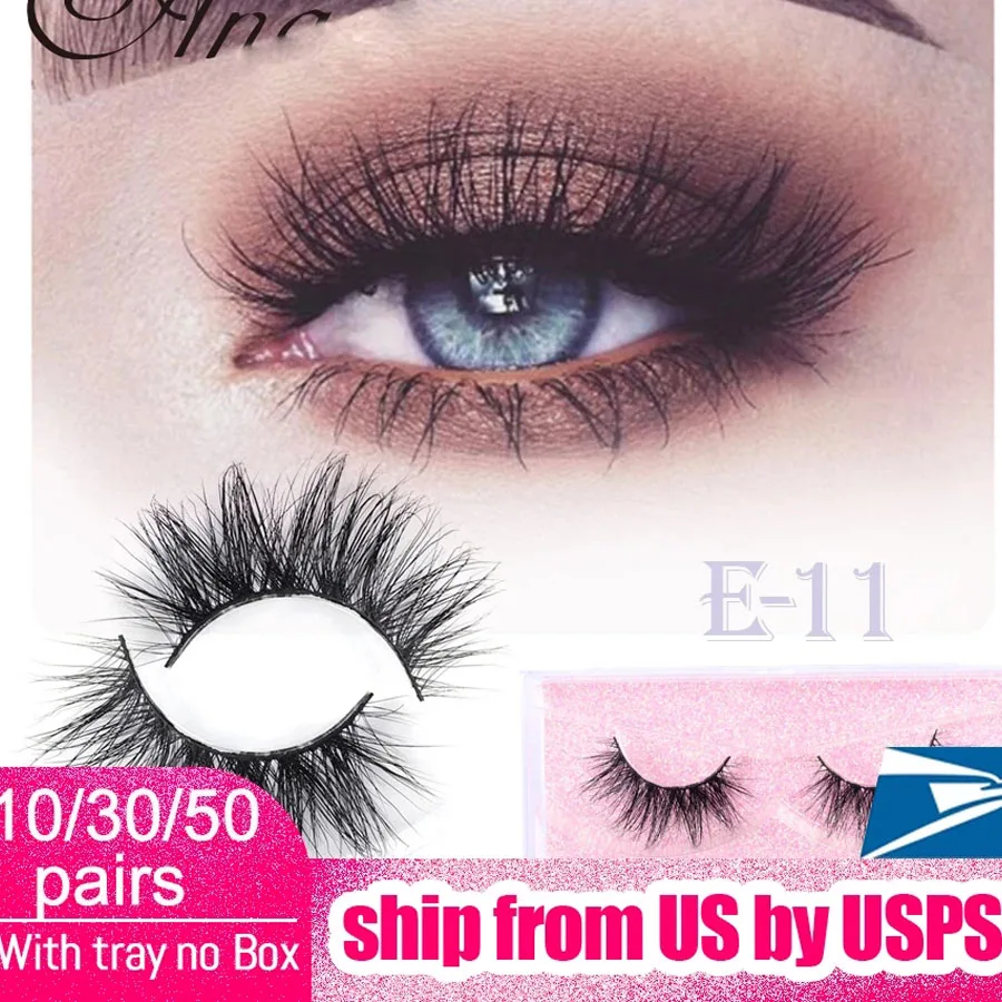 E-style 3D Mink Natural Upper Medium Volume 10/20/30/50 Pairs Eyelash Handmade Cruelty-free EyeLashes Beauty Makeup Tools