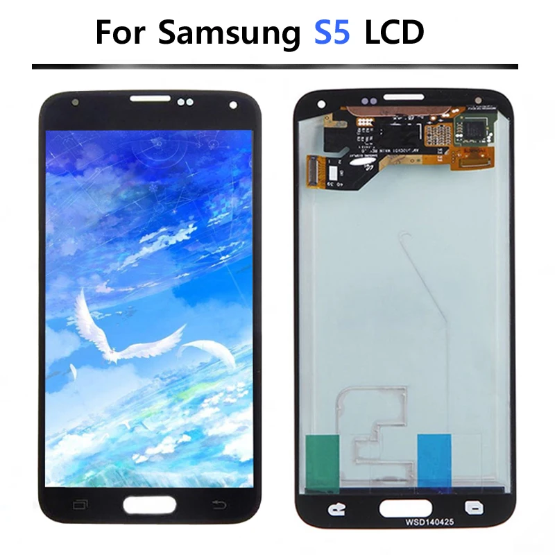 Tested LCD Screen For Samsung Galaxy S5 LCD G900 G900F G900H Display Screen Touch Digitizer Assembly Replacement Parts