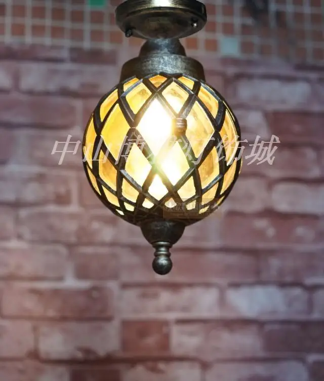 

Punching diamond ceiling lamp European style retro bronze aisle lamp Nordic waterproof outdoor lamp Ceiling Lights LO7127 YM