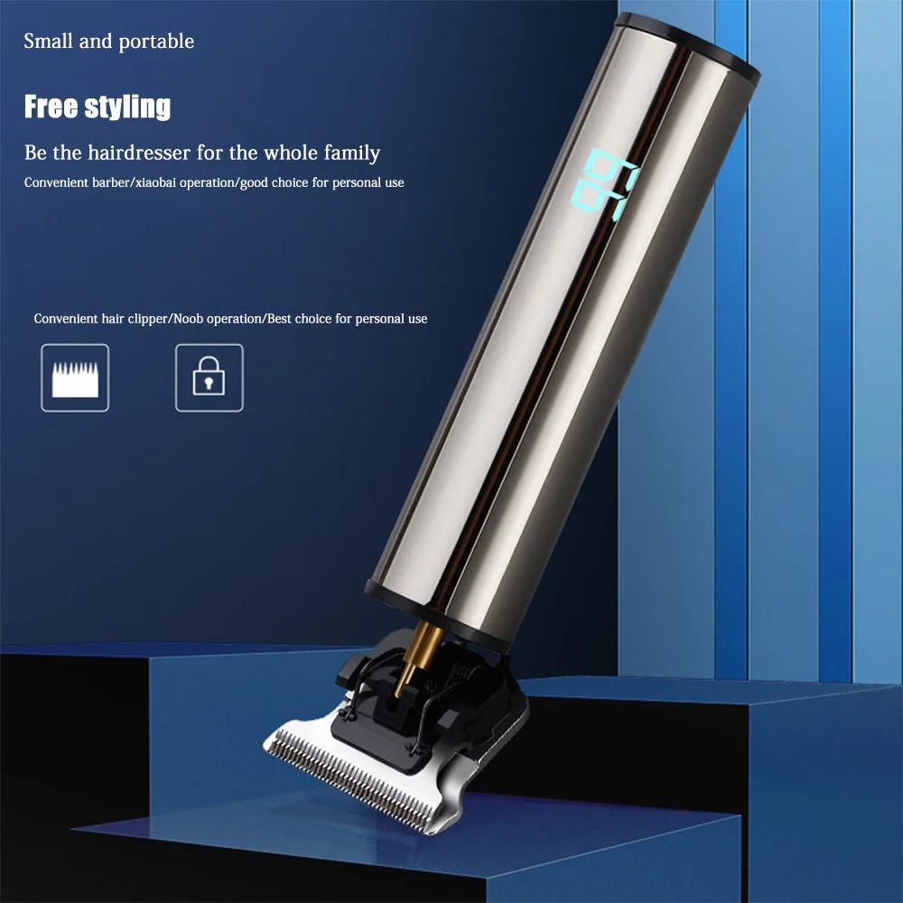 Mini USB Sạc Chuyên Nghiệp Kẹp Tóc Máy Cắt Tỉa Râu Điện Cắt Tóc Máy Kiểu Tóc Cắt Có Thể Điều Chỉnh