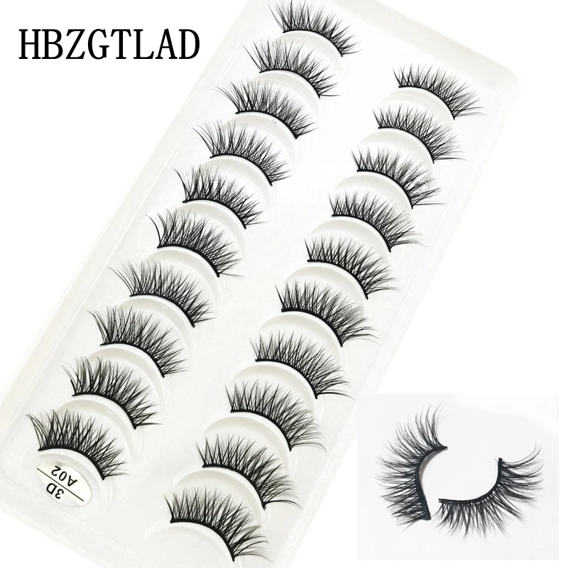 New 10 Pairs Crisscross Half Eye Lashes Natural False eyelashes Handmade 3D Mink Lashes Makeup Tools Reusable Eyelash Extension