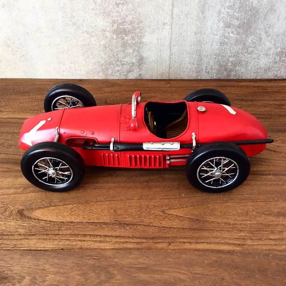 Racing Vintage Car-Model-Toys Collectible Die Cast Vehicles Collectible Crafts Handmade Collection Access Ironwork Handicraft