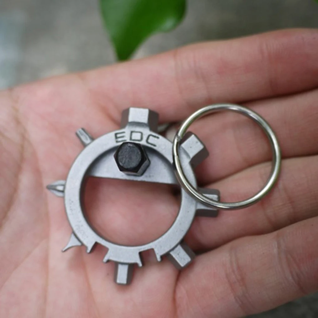 Mini Multi Tool 12 Functions Gear Stainless Steel Bicycle Repair Tools Screwdriver Keychain Bottle Opener Portable