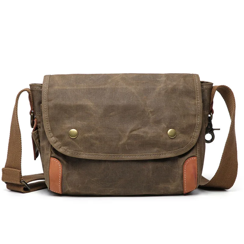 Canvas Crossbody Shoulder Bag Men Zipper Casual Travel Messenger Pack Male Shoulder Sling Working Bags Bookbag Briefcase