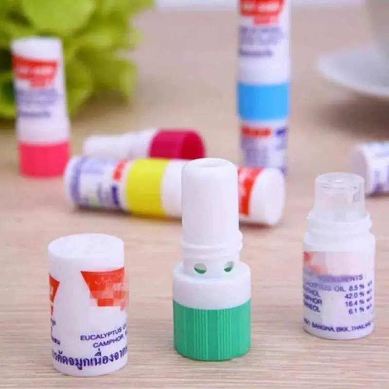 1Pcs Random Original Thailand Herbal Nasal Inhaler Mint Anti Fatigue Refresh Brain Stick Stuffy Nose Rhinitis Nasal Aspirator