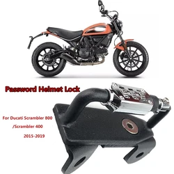 Scrambler 400 Blocco casco Password Gancio di montaggio Lato nero Sicurezza antifurto Adatto per Ducati Scrambler 400/800 Modelli sessanta 2