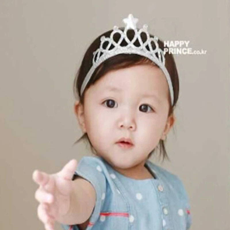 Baby stirnband mädchen Koreanische neugeborenen infant crown stirnbänder blumen headwarp elastische haarband kinder mädchen haar zubehör
