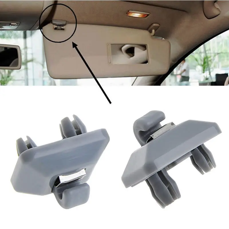 

100pcs Gray Inner Sun Visor Hook Clips Case For Audi A1 A3 A4 A5 Q3 Q5 TT 8U0857562A 8E0 857 562