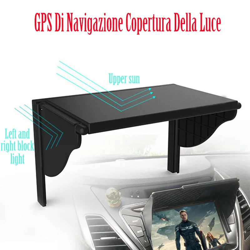 Car GPS Navigation Screen Sun Visor Sun Visor Fit 7 8 9 10 Inches Sun Visor Car Central Dashboard GPS Navigation Display