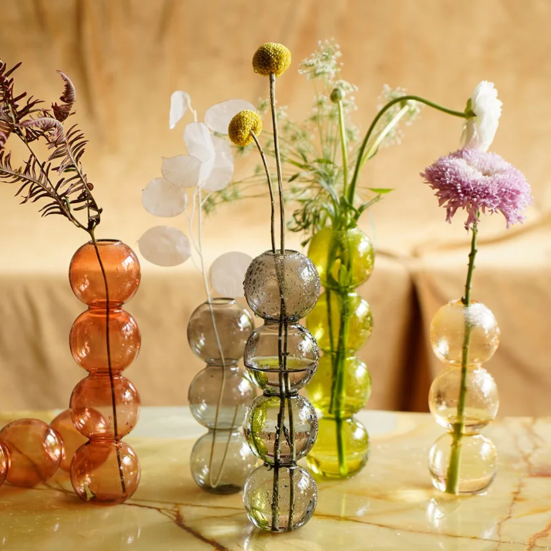 

Crystal Ball Bubble Glass Vase Flower Arrangement Hydroponics Ball Glass Art Flower Ware Home Decor Floral DIY