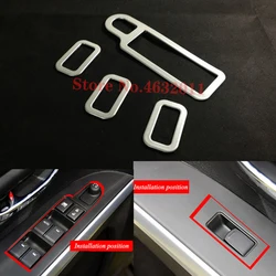 For Suzuki SX4 S-Cross 2014 2015 2016 2017 ABS Matte LHD Car Door window glass lifting switch Cover trim car styling 4pcs