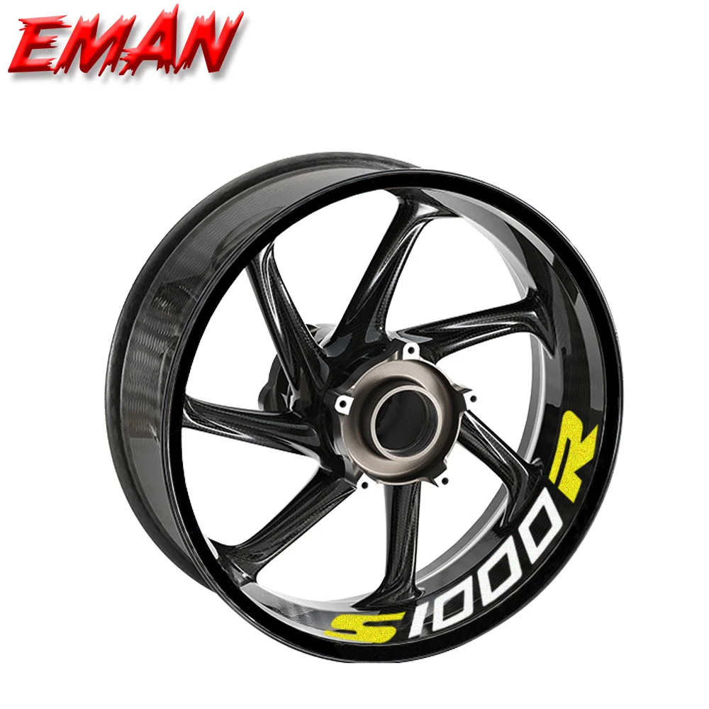 Motorcycle Reflective Rim Stripe Decals Front and Rear Waterproof Full Set For BMW S1000R S1000 R S 1000R