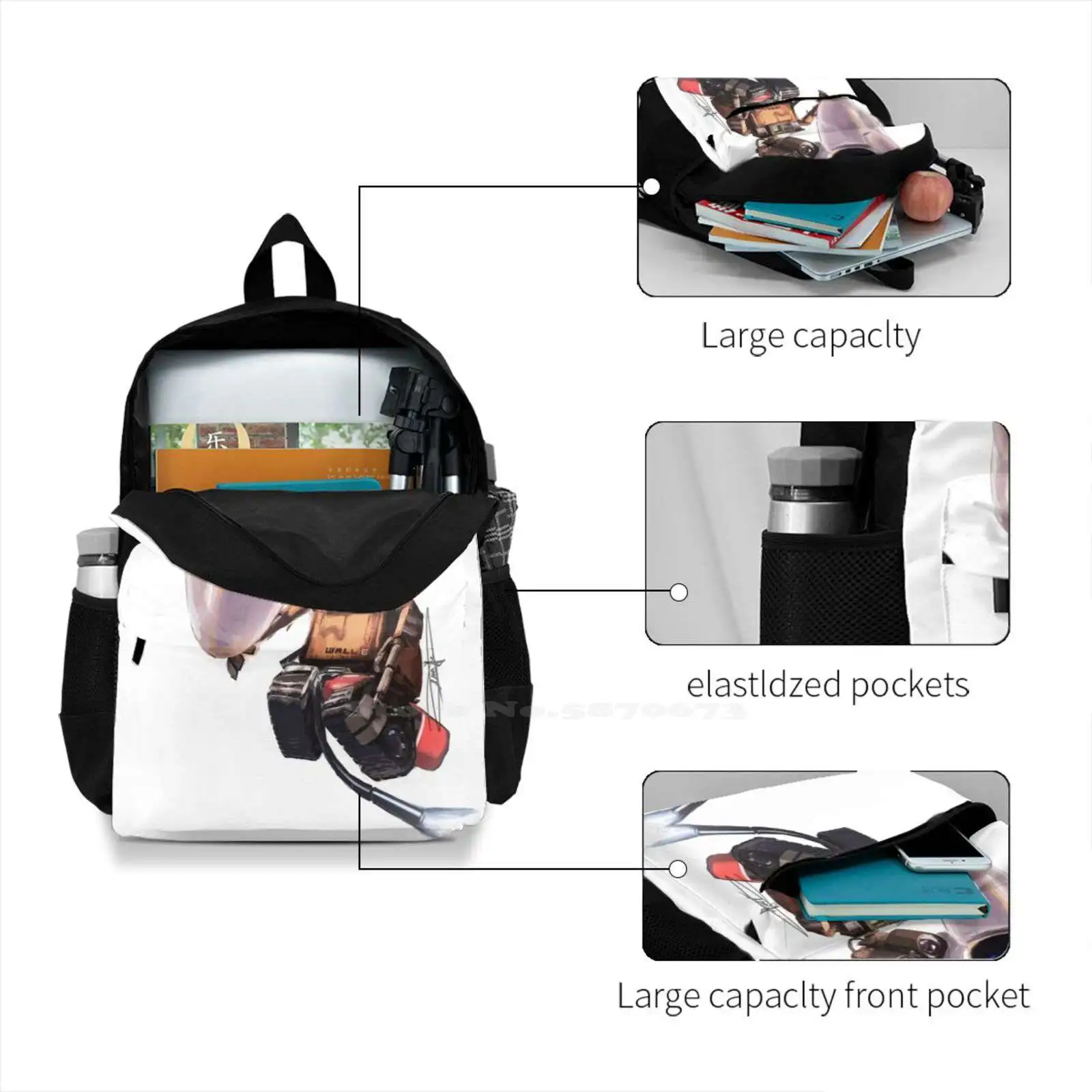 Phone Pattern Design Laptop Travel School Bags Apple I Phone Fun Blue Graphisme Movie Animation