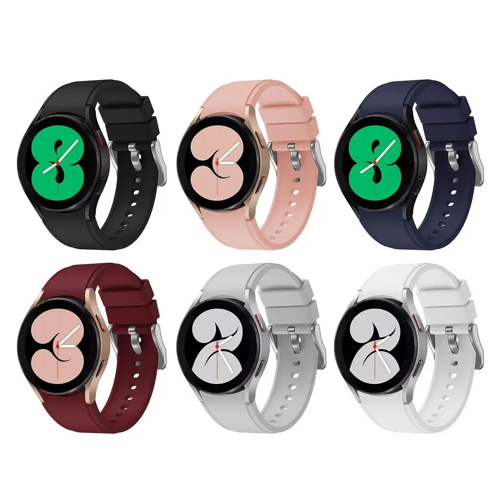 New Wrist Band For Samsung Galaxy Watch 4 40mm 44mm Official Silicone Strap For Galaxy Watch4 Classic 42mm 46mm Replacement Band