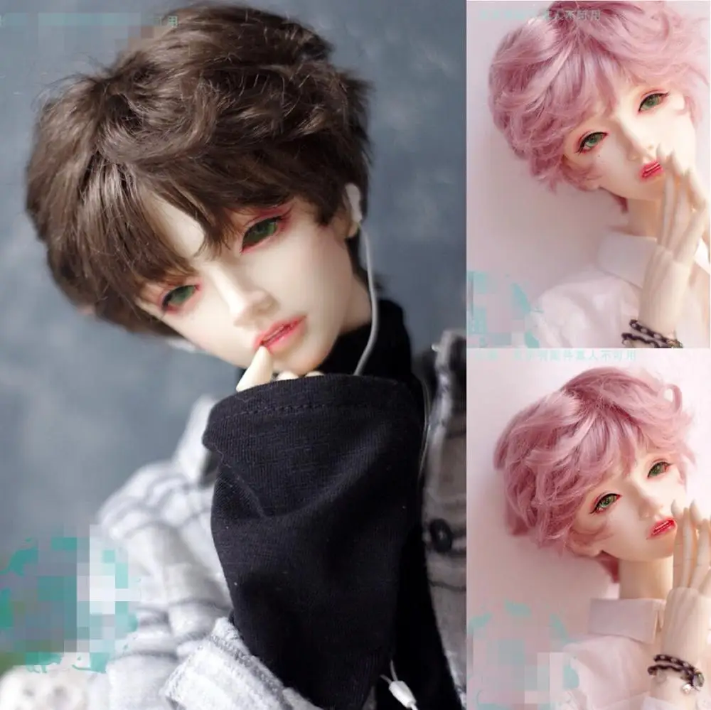 BJD Doll Wig 1-3 1-4 1-6 size imitation Mohair wig with short curly hair doll accessories