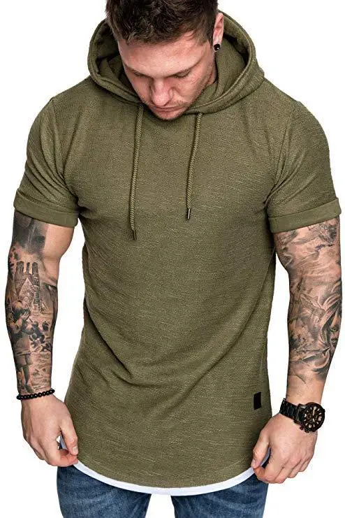 

MRMT 2024 Brand New Men's Hoodies Sweatshirts Casual Fashion Pure Color Pullover for Male Short Sleeve Hoodie Sweatshirt