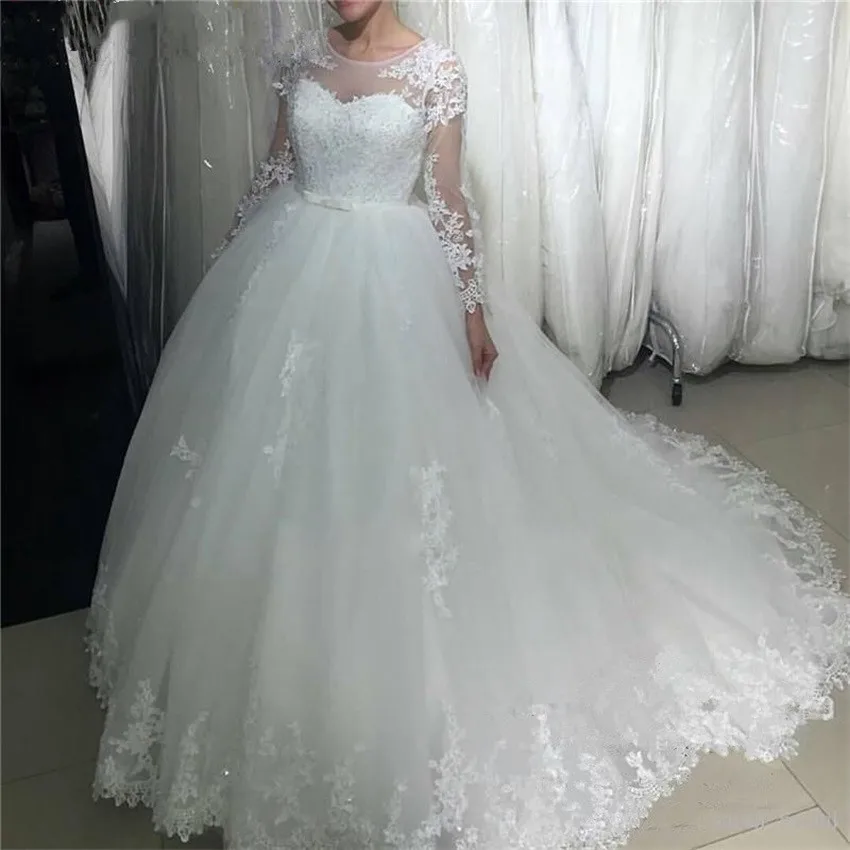 

NUOXIFANG Vintage Lace Applique Ball Gown Wedding Dresses 2022 Plus Size Puffy Tulle Princess robe de mariee Vestido De Novia