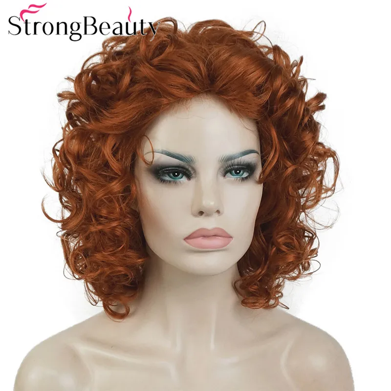 Strong Beauty Synthetic Women Curly Wigs Natural Short Wig 7 Colors