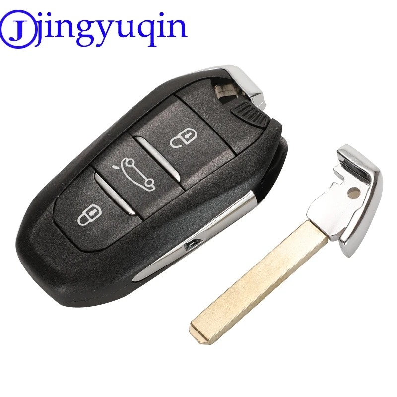 jinyuqin Smart Keyless Go Remote Key 3 Buttons 433MHz 4A PCF7945 ID46 Chip For Peugeot 308 408 508 5008 Emergency key HU83/VA2