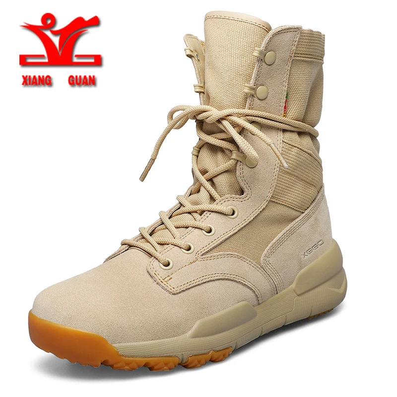 

XIANGGUAN 2021 Outdoor Waterproof Hiking Shoes Men Sports Tactical Boots Men Camping Sneakers Women High Top Walking Shoes Men