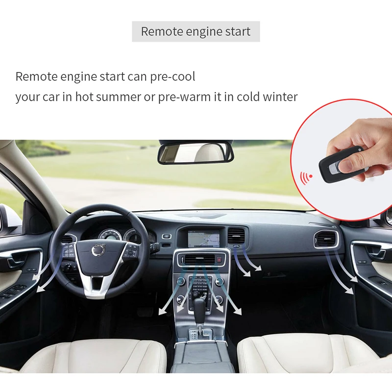 Easyguard Auto Start Stop Button Remote Engine Start PKE Car Alarm Keyless Start System