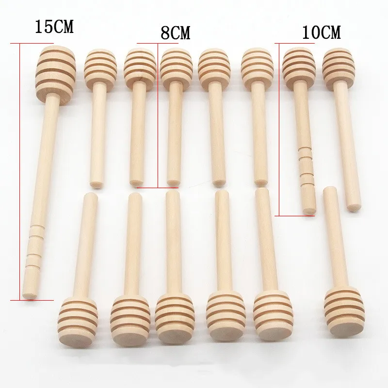 

70pcs/lot Mini Wooden Honey Stick Wood Honey Spoon Stick Honey Dipper Honey Stirring Bar Party Supply