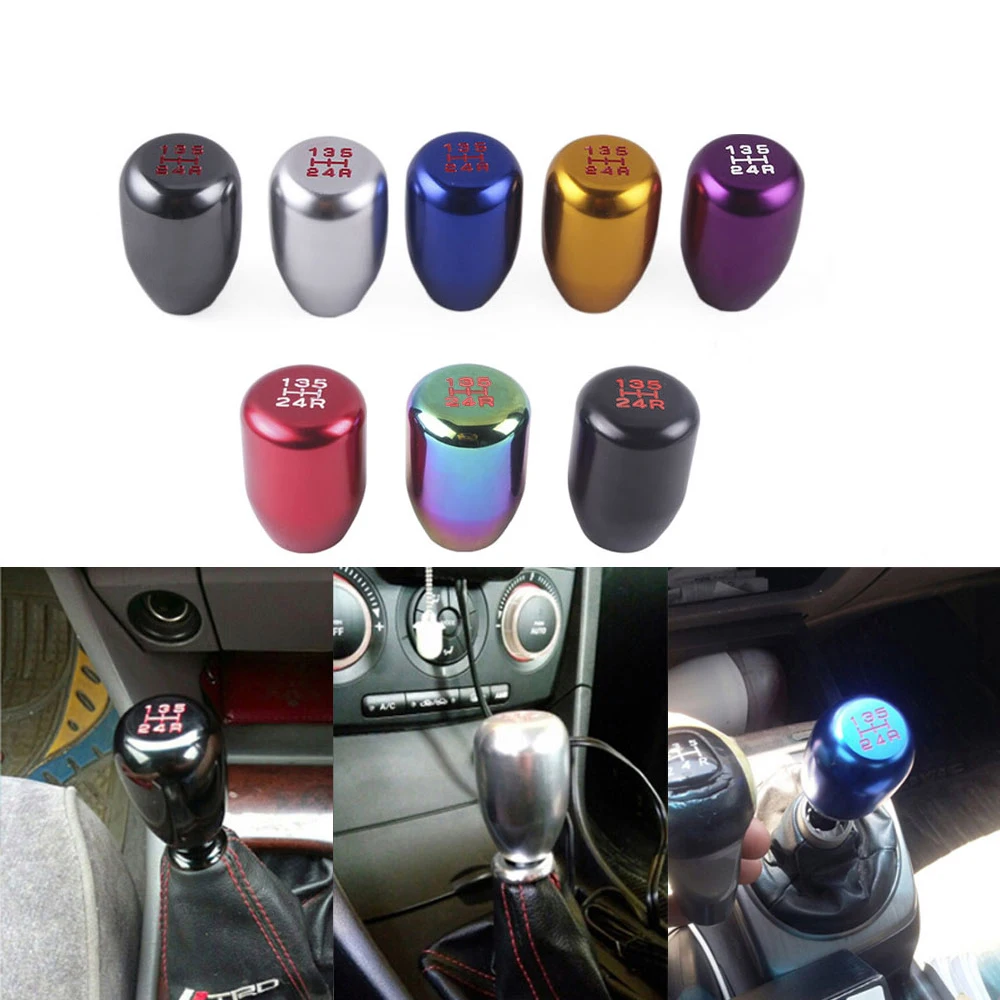 Sport Universal Racing 5 Speed car Gear Shifter Knob Manual Automatic Aluminum Gear Shift Knob Shift Lever RS-SFN010