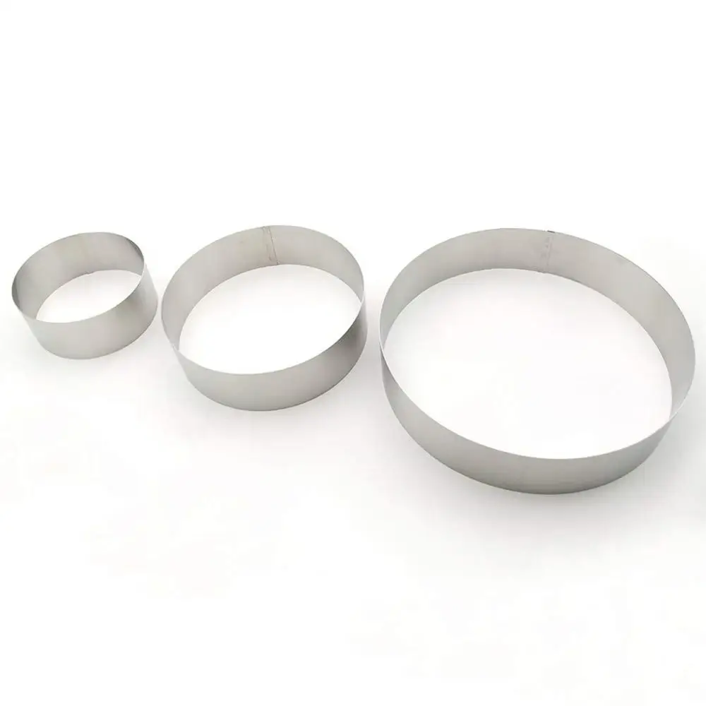 4/6/8inch Mousse Cake Rings Mold Pastry Stainless Steel Round Mold Multilayer Anniversary Birthday Cake Baking Pan Cookie Cutter