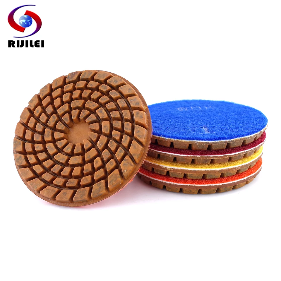 Cobre Bond Diamante Polimento Pads Molhado Abrasivo Restauração Moagem Pad Granito Mármore Concreto Piso Corte Pad Pcs