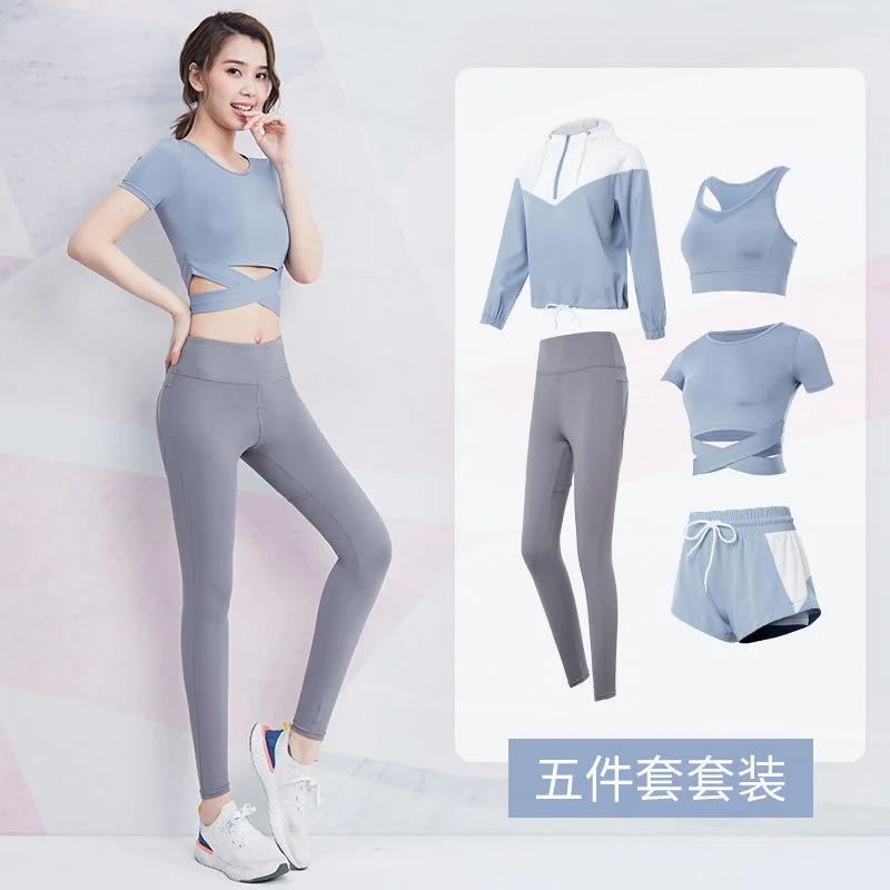 

Two Piece Set Women Yoga Women's Summer Training Fashion High Yoga Clothes Conjuntos De Mujer Ensemble Femme