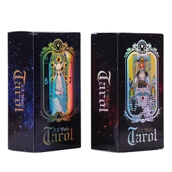 Full English Tarot Card  Laser Silver Flash Card Card  Mysterious Edition For Astrology  Tarot Cards 78 Cards Board Game Card