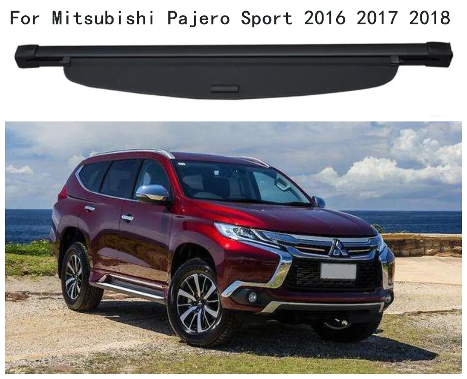 Car Rear Trunk Cargo Cover Security Shield Screen shade Fits For Mitsubishi Pajero Sport 2016 2017 2018