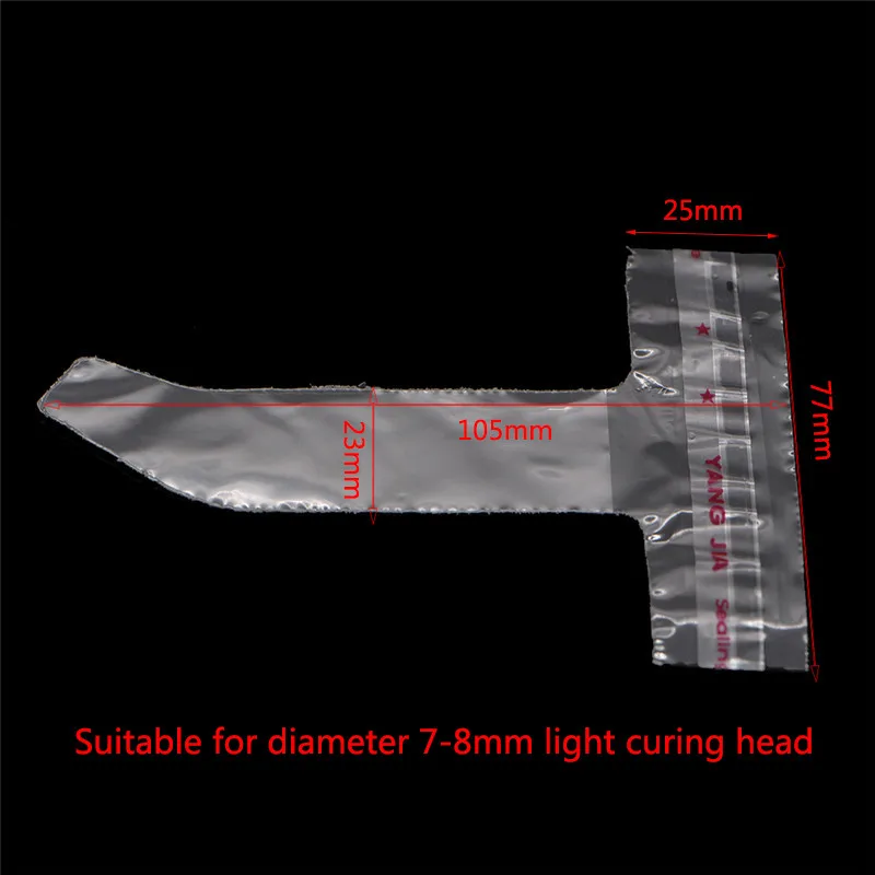 200pcs/box Dental Curing Light Guide Sleeves Disposable Protective Sheath LED Light Head Film Plastic Covers Dentist Materials