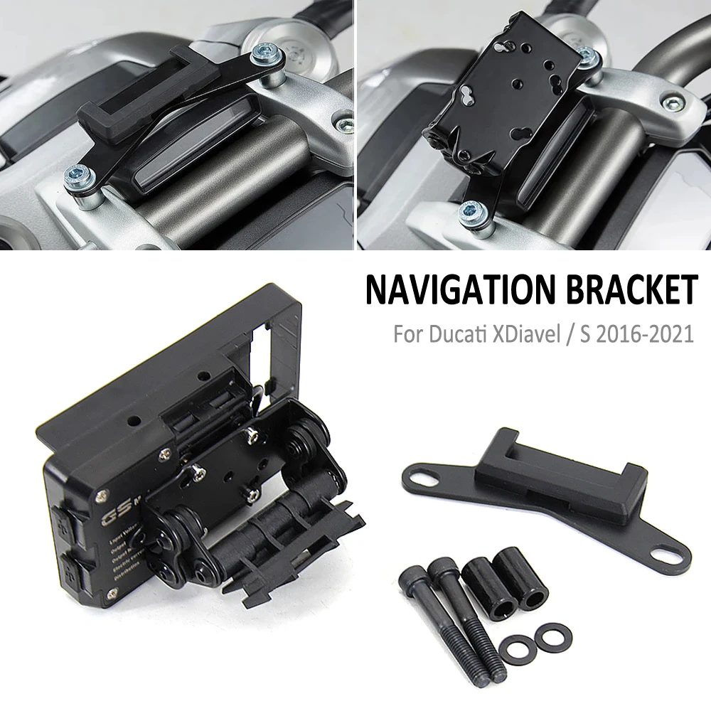 NEW Mobile Phone GPS Mount USB Wireless Charging Navigation Bracket Holder Stand For Ducati XDiavel X Diavel S 2016 - 2021 2020