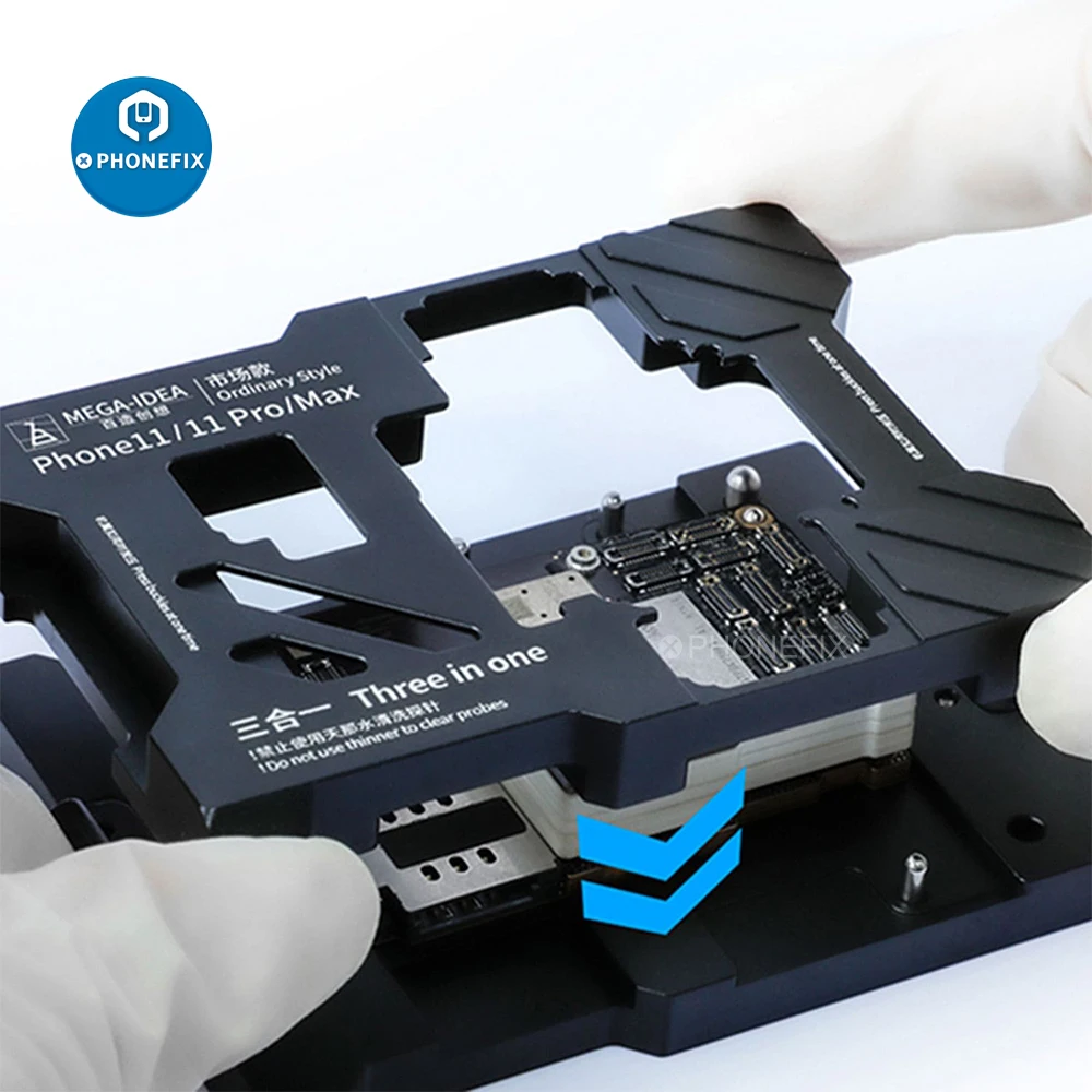 Qianli 3 In 1 MEGA-IDEA Moederbord Gelaagde Armatuur Jig Voor Iphone 11/11 Pro/11 Pro Max Logic Board Functie test Armatuur