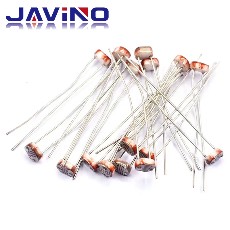 20PCS LDR Photo Light Sensitive Resistor Photoelectric Photoresistor 5528 GL5528 5537 5506 5516 5539 5549 For Arduino