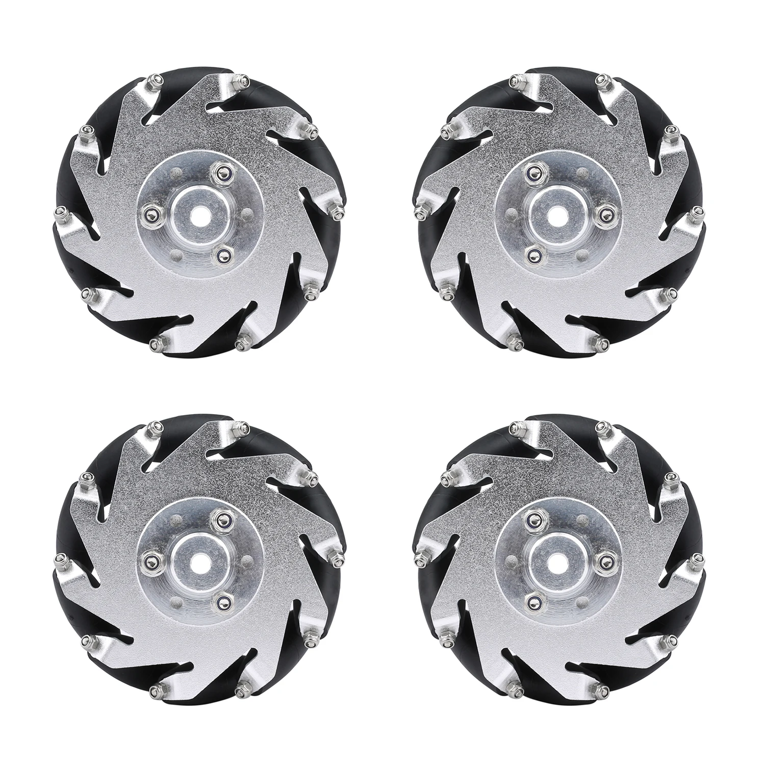 4pcs/set 60mm Metal Mecanum Wheel with 12v Encoder Motor for Arduino Rasbperry Pie DIY Robot RC Car STEAM Toy