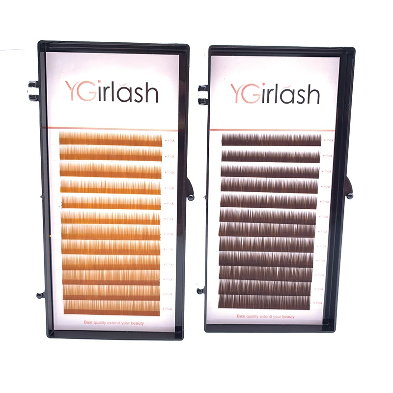 YGirlash Hand Made Mixed Length Individual Eyebrow Extensions Custom Package Private Label