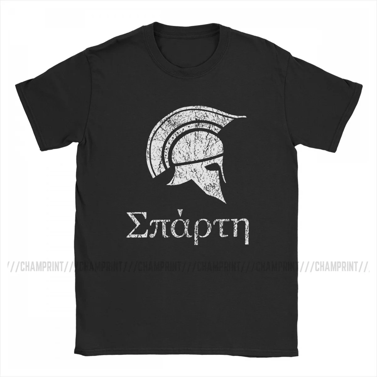 Men\'s Sparta Spartan Warrior T Shirts Spartacus 100% Cotton Clothing Leisure Short Sleeve Round Neck Tee Shirt Gift Idea T-Shirt