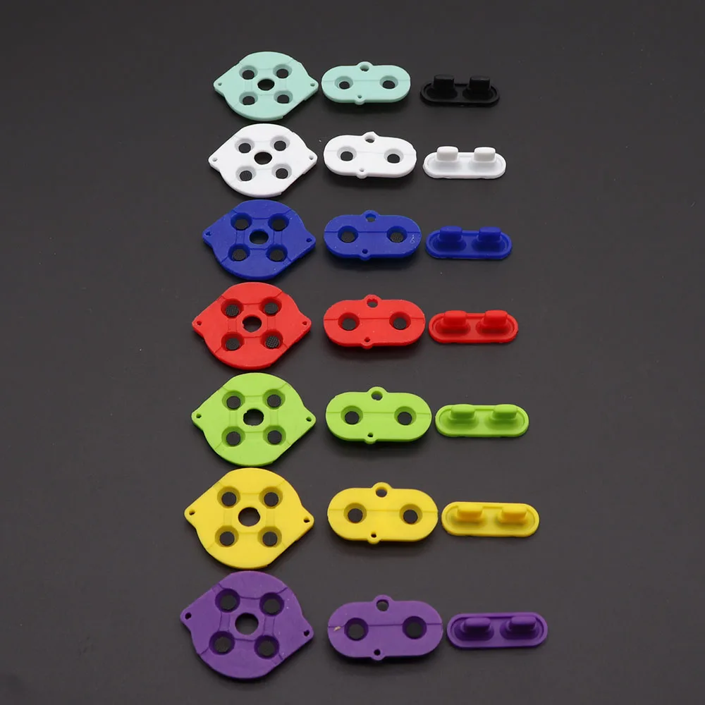 Силиконовая резиновая прокладка TingDong для Nintendo Game Boy, 1 комплект, цветная кнопка, проводящая A B, выбор пуска, резиновая кнопка для GBC