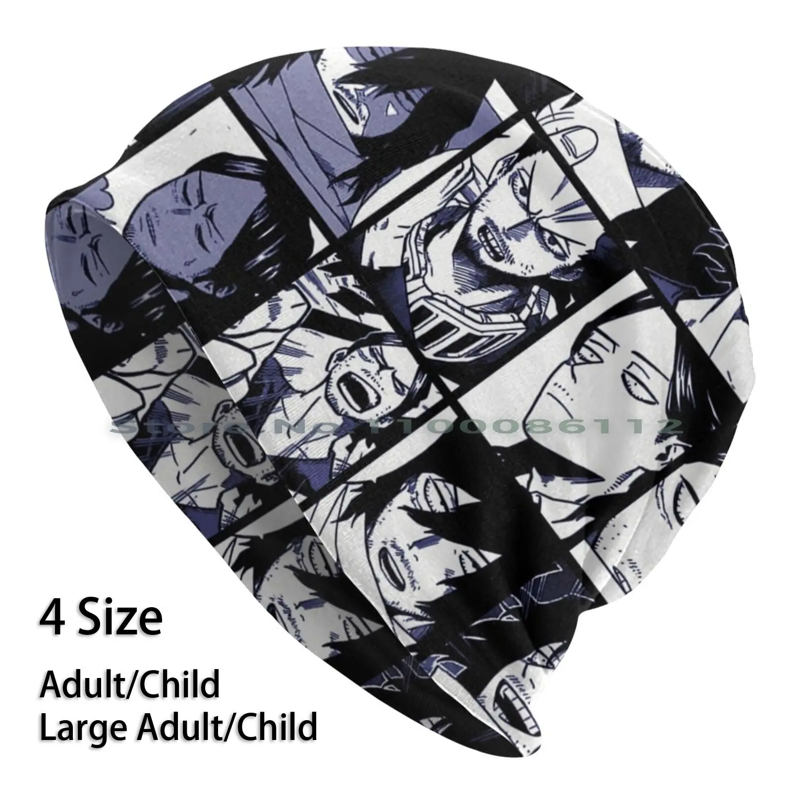 Aizawa Shota Collage Beanies Knit Hat Boku No Hero Academia Collage Official Art Manga Bakugo Katsuki Kacchan Deku Midoriya