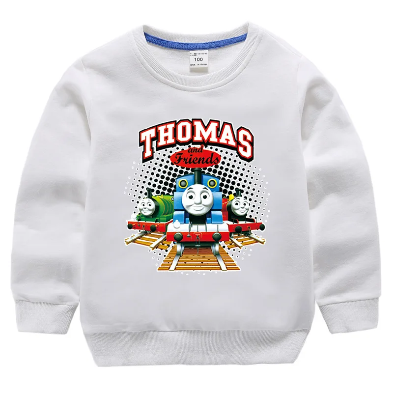 Thomas and Friends new children\'s sweater long-sleeved boy cotton fashion cartoon high-quality shirt round neck bottoming shirt